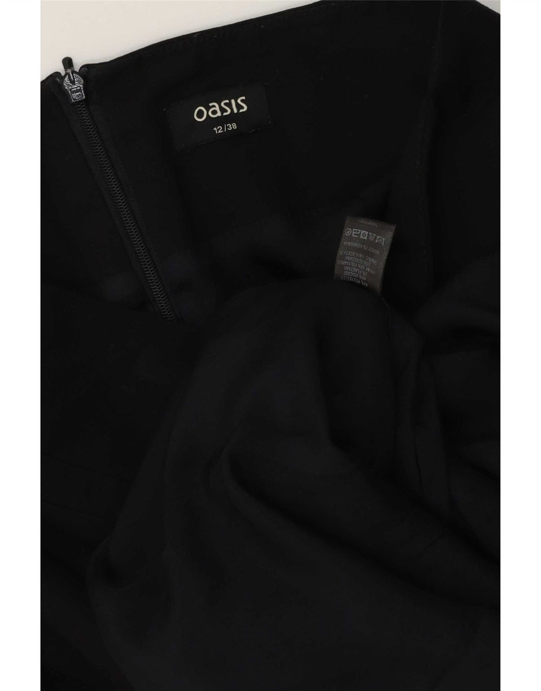 Falda recta para mujer Oasis UK 40 Mediana W32 Poliéster negro