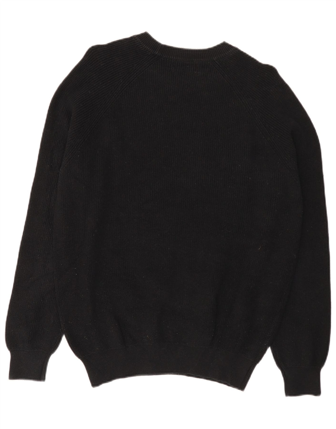 Zara Hombre Jersey Con Cuello Barco Jersey Pequeño Algodón Negro
