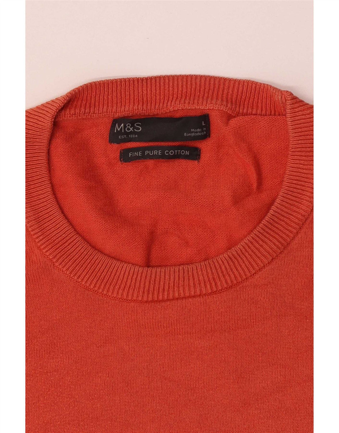 Marks & Spencer - Jersey de cuello redondo para hombre, talla grande, color naranja