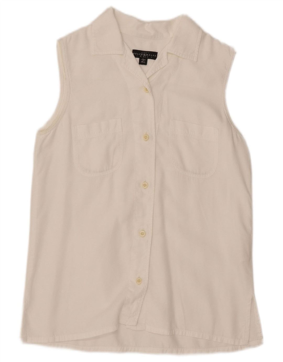 Belfe & Belfe Blusa Sin Mangas Mujer IT 42 Medium Blanco Lyocell