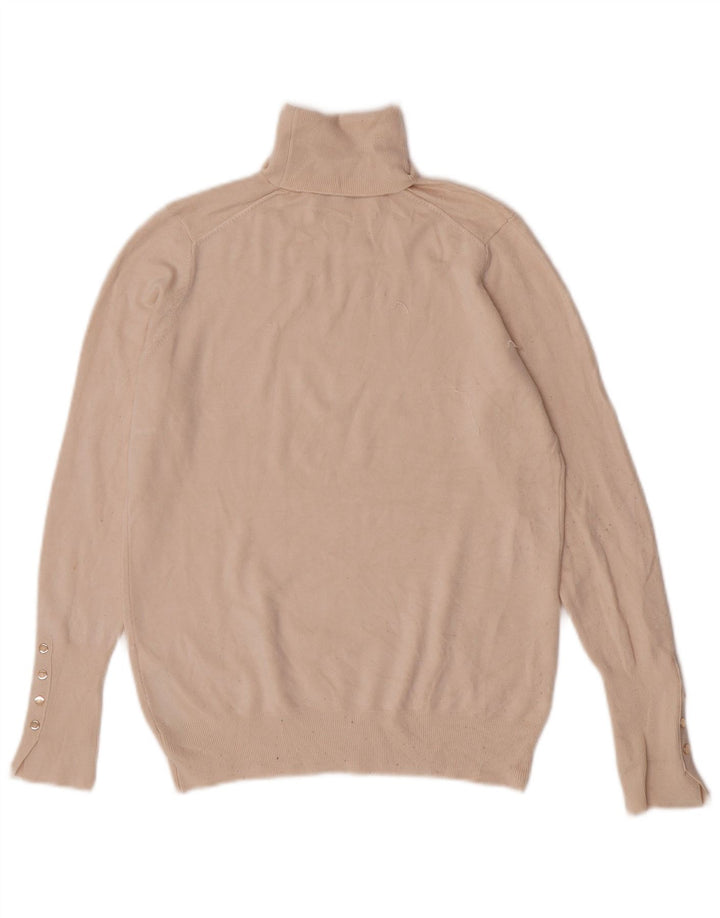 Zara - Jersey con cuello vuelto para mujer, talla 42, viscosa beige mediana