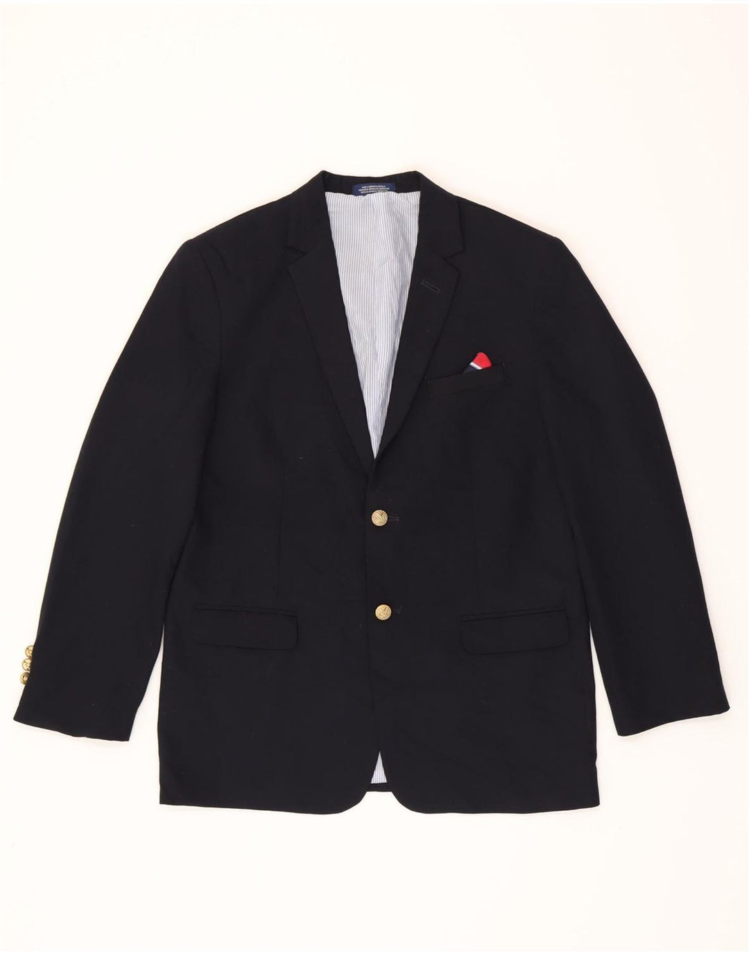 IZOD Boys 2 Button Blazer Jacket 15-16 Years Navy Blue Polyester Vintage Izod and Second-Hand Izod from Messina Hembry 