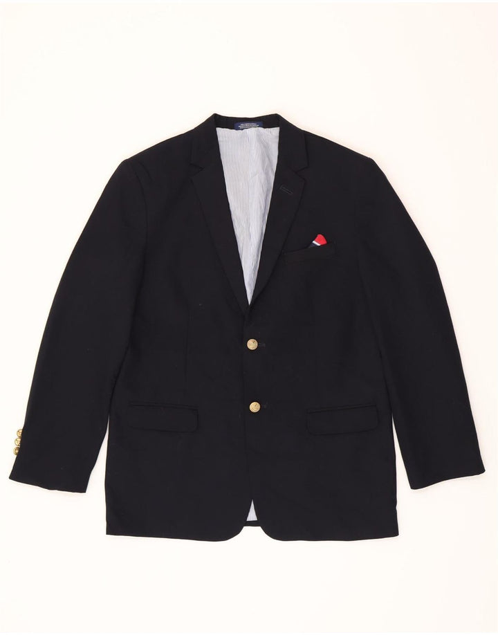 IZOD Boys 2 Button Blazer Jacket 15-16 Years Navy Blue Polyester Vintage Izod and Second-Hand Izod from Messina Hembry 