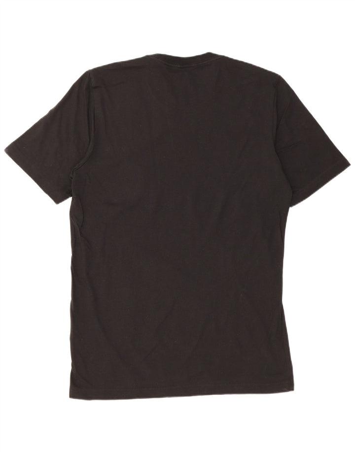 Adidas - Camiseta gráfica para hombre, talla pequeña, algodón negro