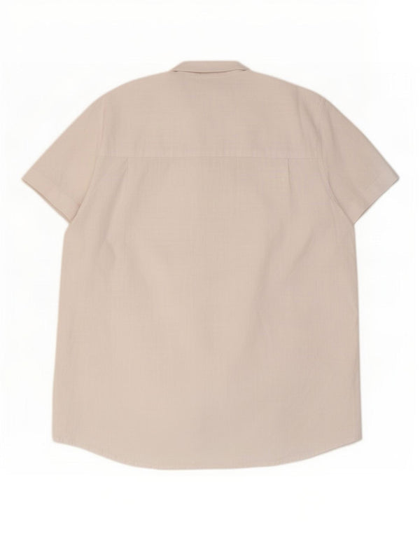 Camisa de manga corta para hombre Mountain Warehouse XL Algodón blanco