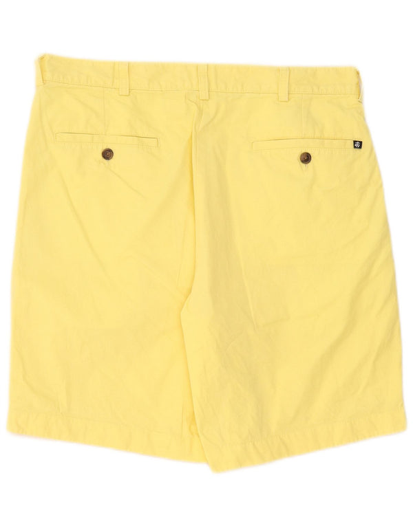 Brooks Brothers Mens 346 Pegged Chino Shorts W33 Medium Yellow Cotton