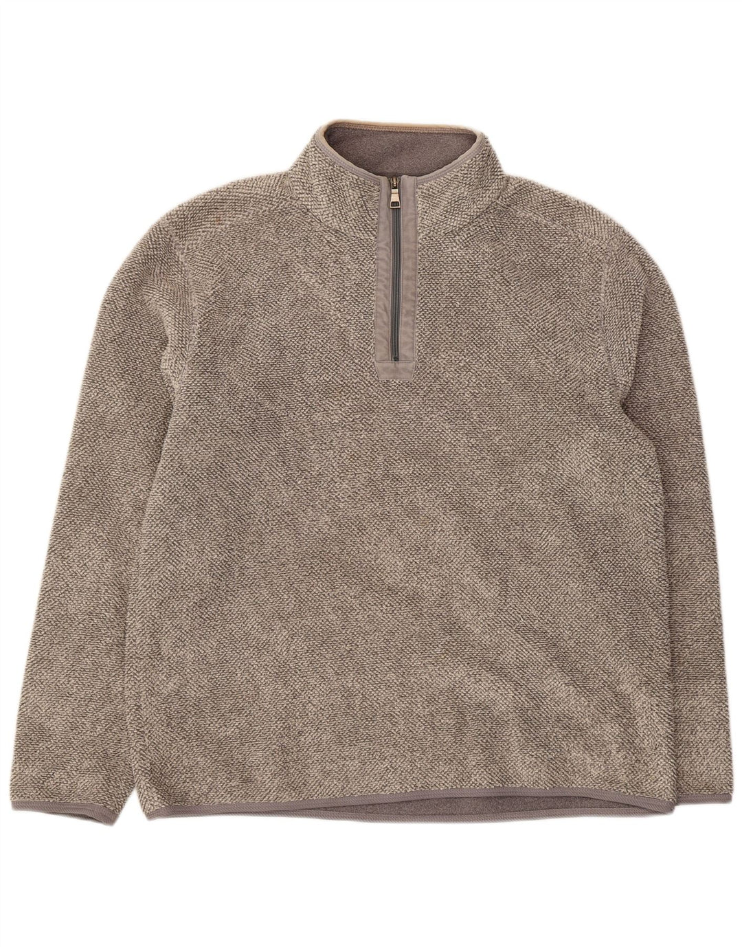 Marks & Spencer - Sudadera con cuello y cremallera para hombre, talla grande, poliéster gris