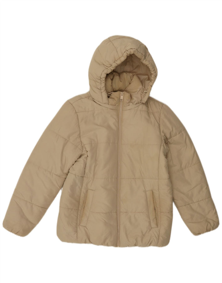 Marks & Spencer Chaqueta acolchada con capucha para mujer UK 12 Medium Off White