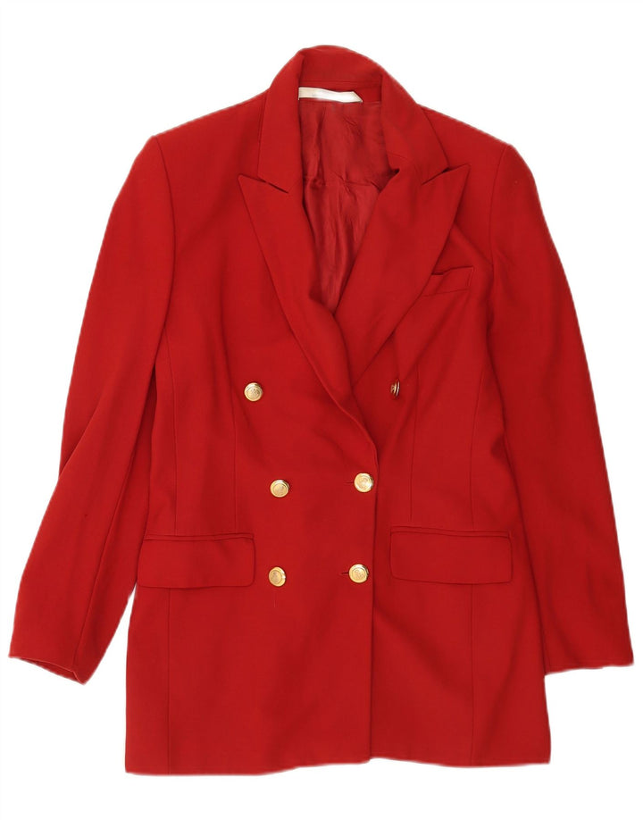 Marks & Spencer Chaqueta tipo blazer con doble botonadura para mujer UK 10 Small Red Wool