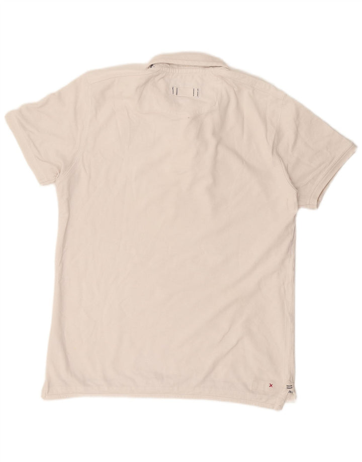 Polo con estampado gráfico de hombre de Fat Face de algodón blanco grande