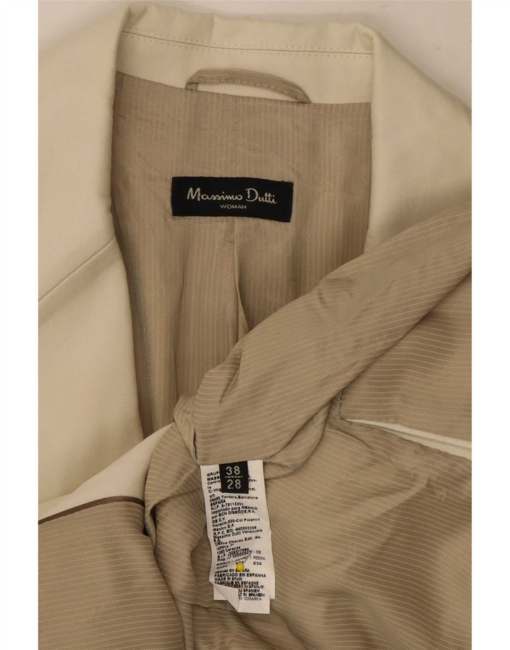 Massimo Dutti Chaqueta Blazer De 2 Botones Para Hombre EU 38 Pequeña Algodón Blanco Roto