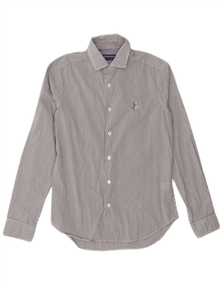 Camisa de hombre Jeckerson pequeña de algodón a rayas azules