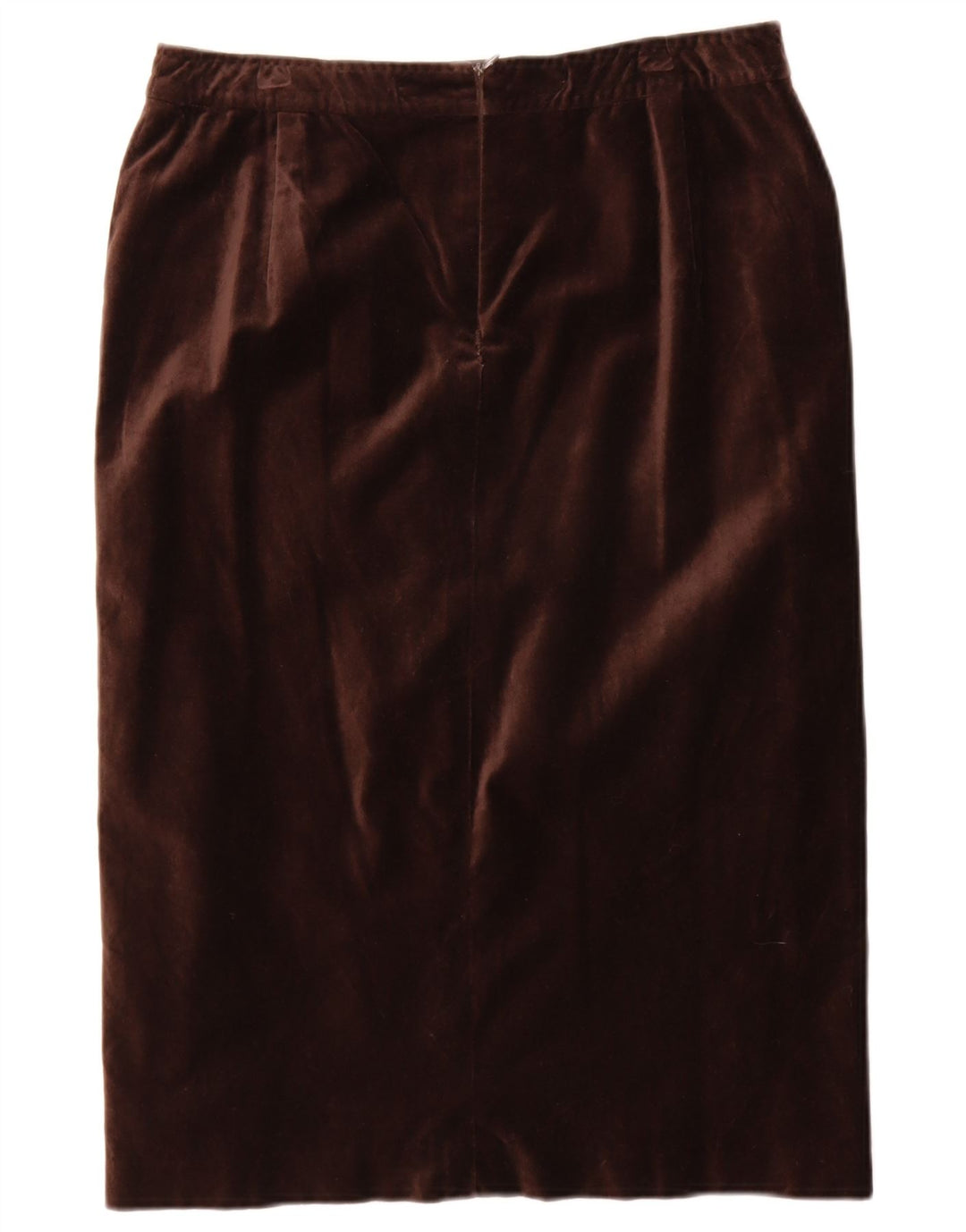 Falda Recta De Terciopelo W30 Algodón Marrón Medio Mujer Max Mara