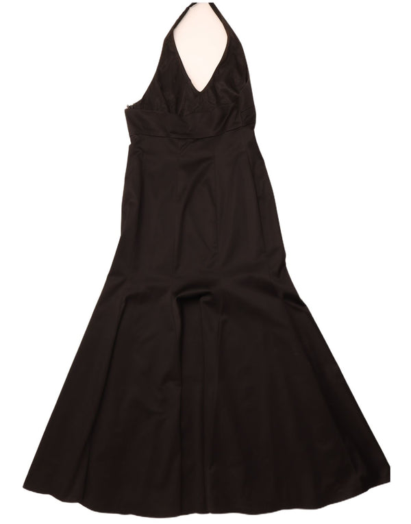COAST Vestido maxi halter para mujer UK 46 Grande Acetato negro