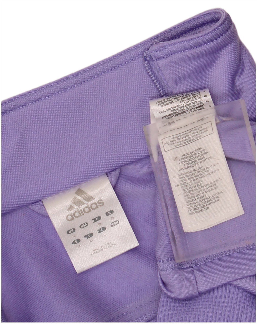 ADIDAS Chaqueta superior de chándal para mujer Reino Unido 12 Poliéster morado mediano