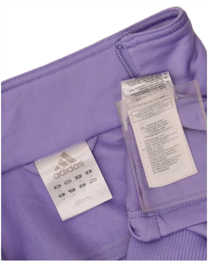 ADIDAS Chaqueta superior de chándal para mujer Reino Unido 12 Poliéster morado mediano