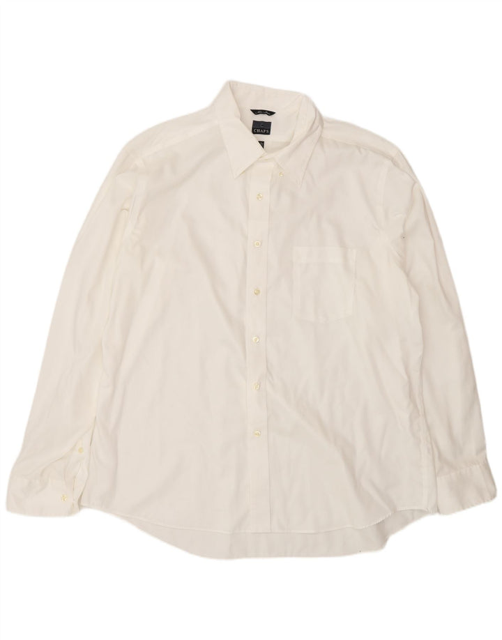 Chaps Camisa Hombre Talla 18 2XL Algodón Blanco