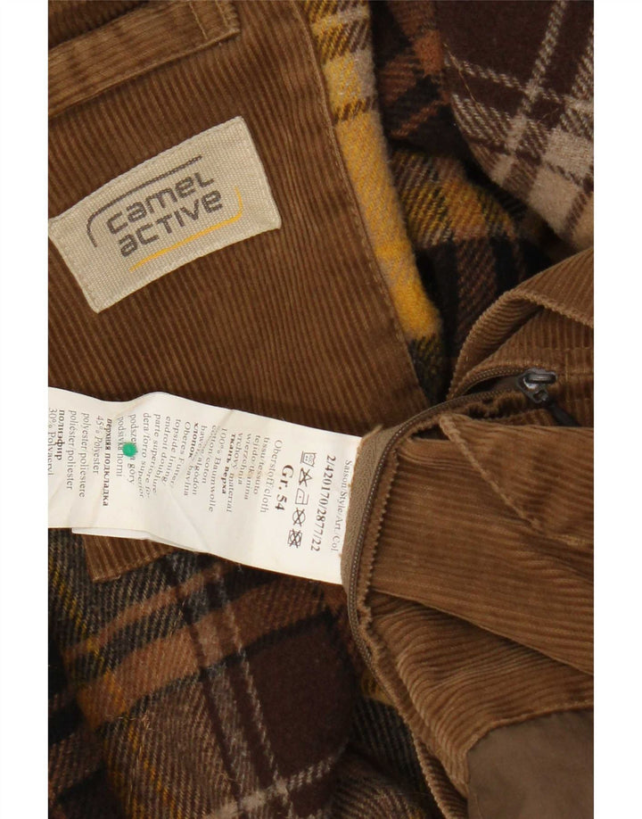 Camel Active Chaqueta de pana para hombre IT 54 XL Algodón beige