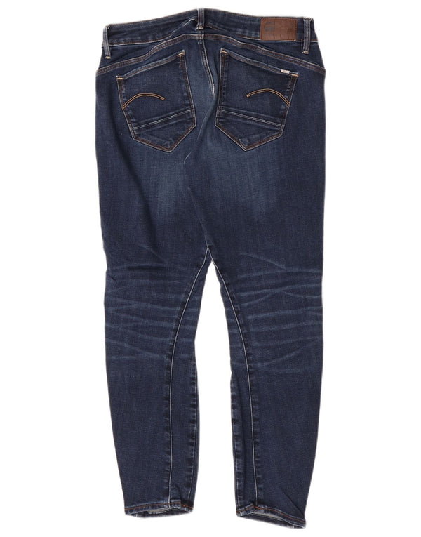 Jeans Ajustados Cortos Con Arco 3D Para Mujer G Star W30 L26 Algodón Azul