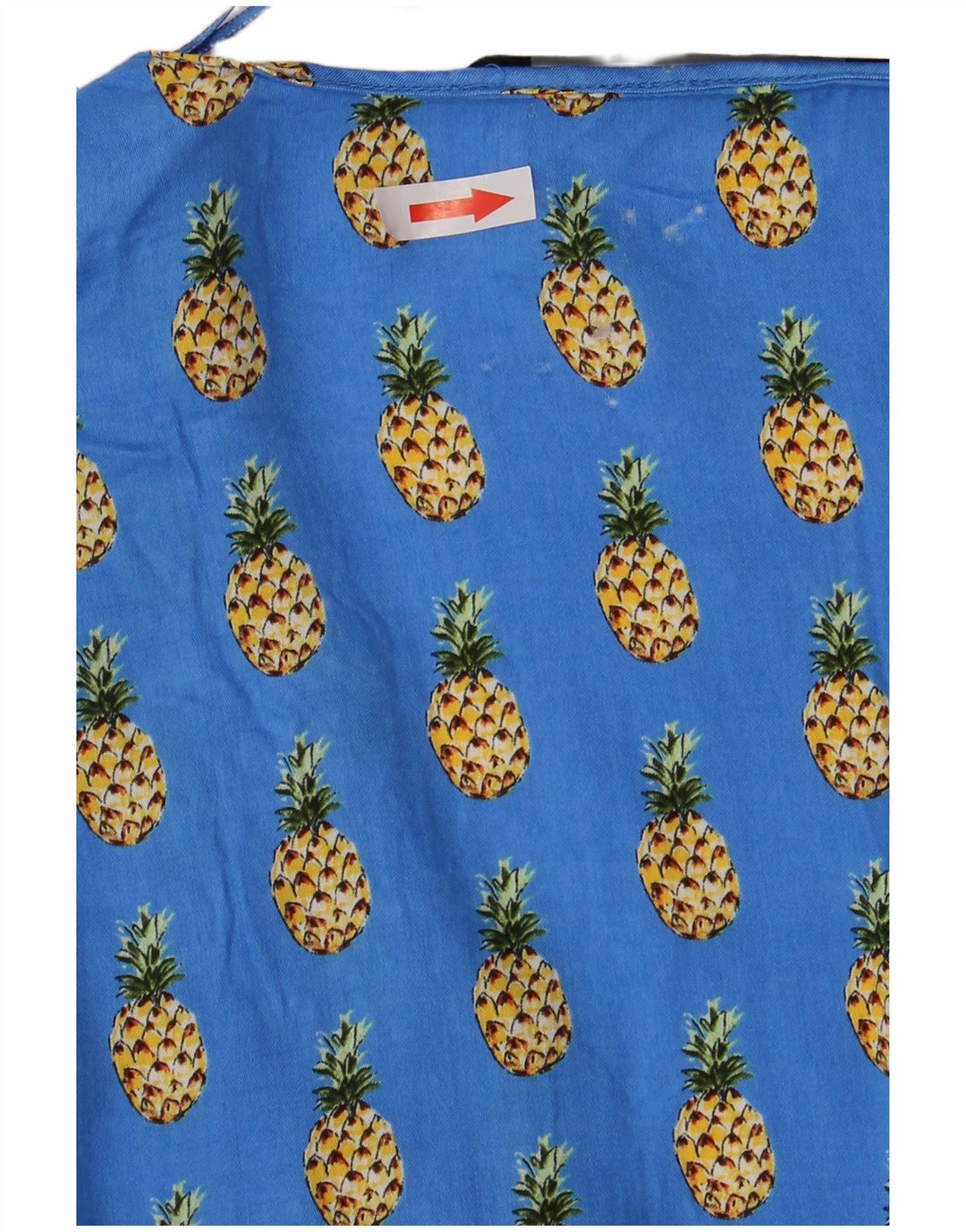 Zara Mujer Patrón Abstracto Blusa Manga 3/4 Top UK 40 XL Viscosa Azul