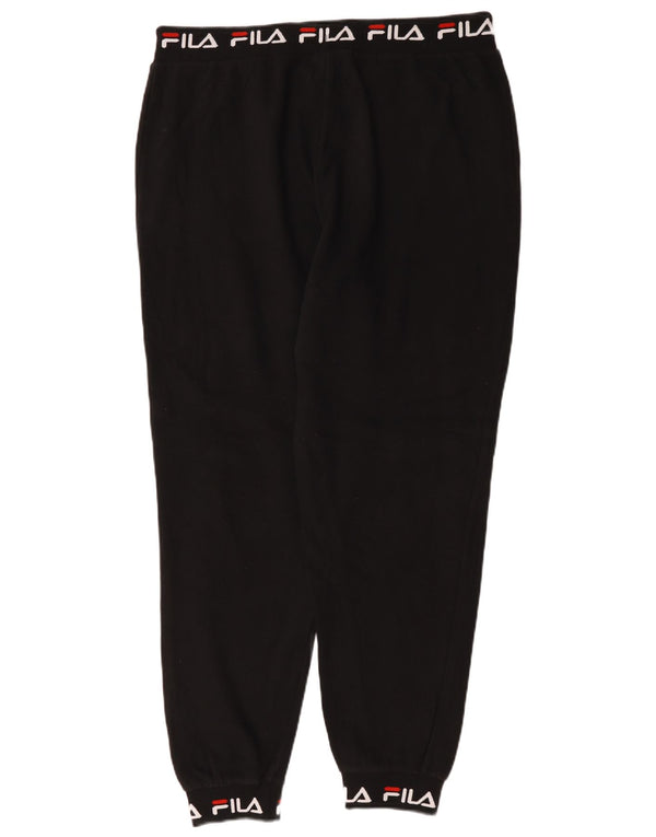 Fila Mujer Gráfico Chándal Pantalones Joggers UK 18 XL Algodón Negro