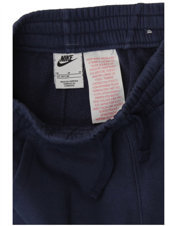 NIKE Pantalones de chándal con gráfico para niños, 10-11 años, mediano, azul marino
