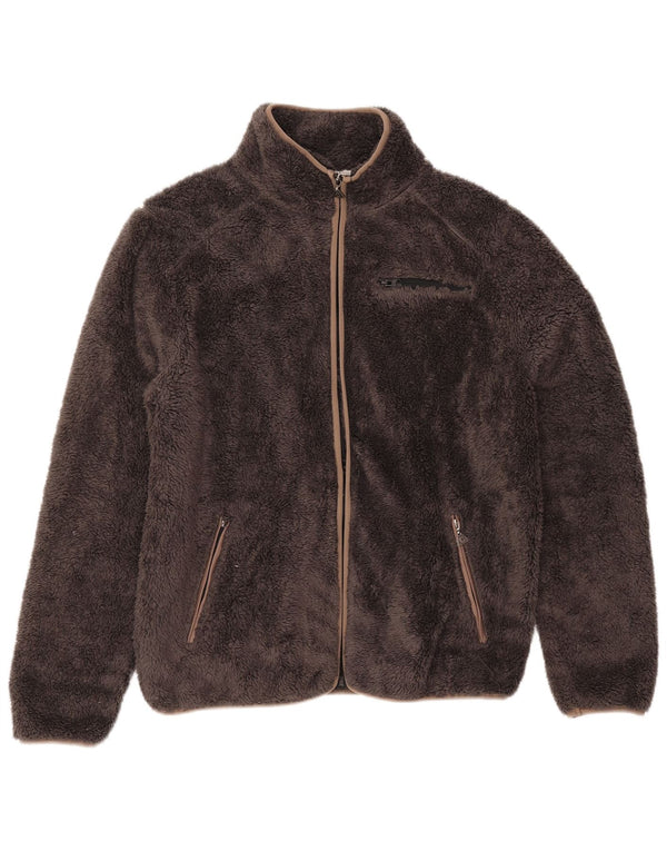 Carrera Chaqueta Polar Holgada para Mujer UK 40 XL Poliéster Marrón