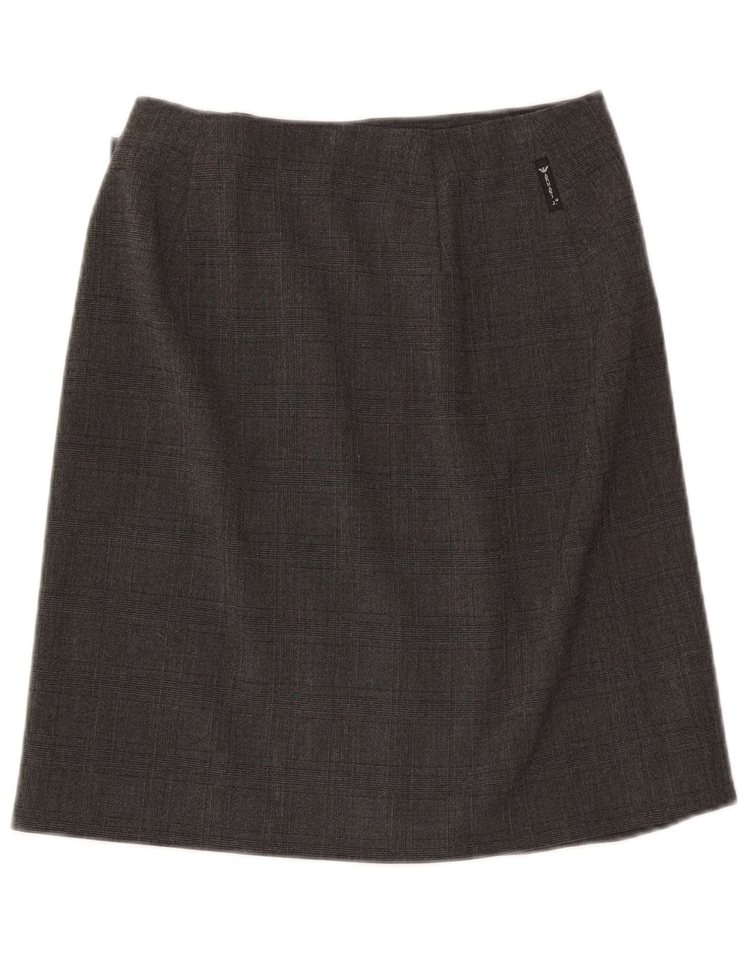 Armani Falda cruzada para mujer US 6 Mediana W28 Gris Cuadros Poliéster