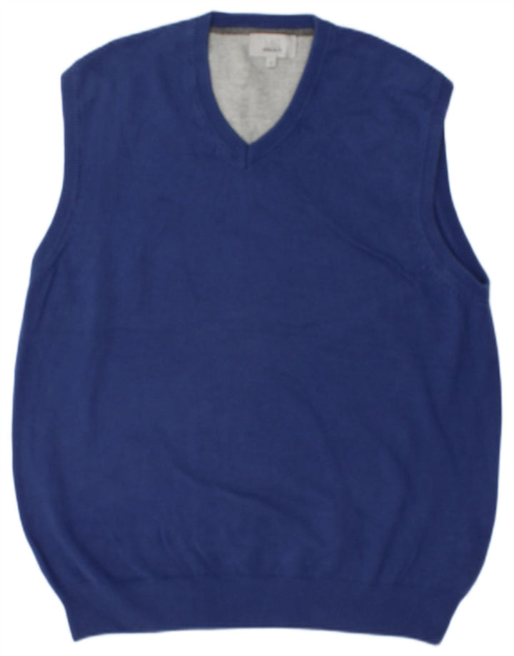 MARKS & SPENCER Camiseta sin mangas de ajuste regular para hombre Algodón azul grande