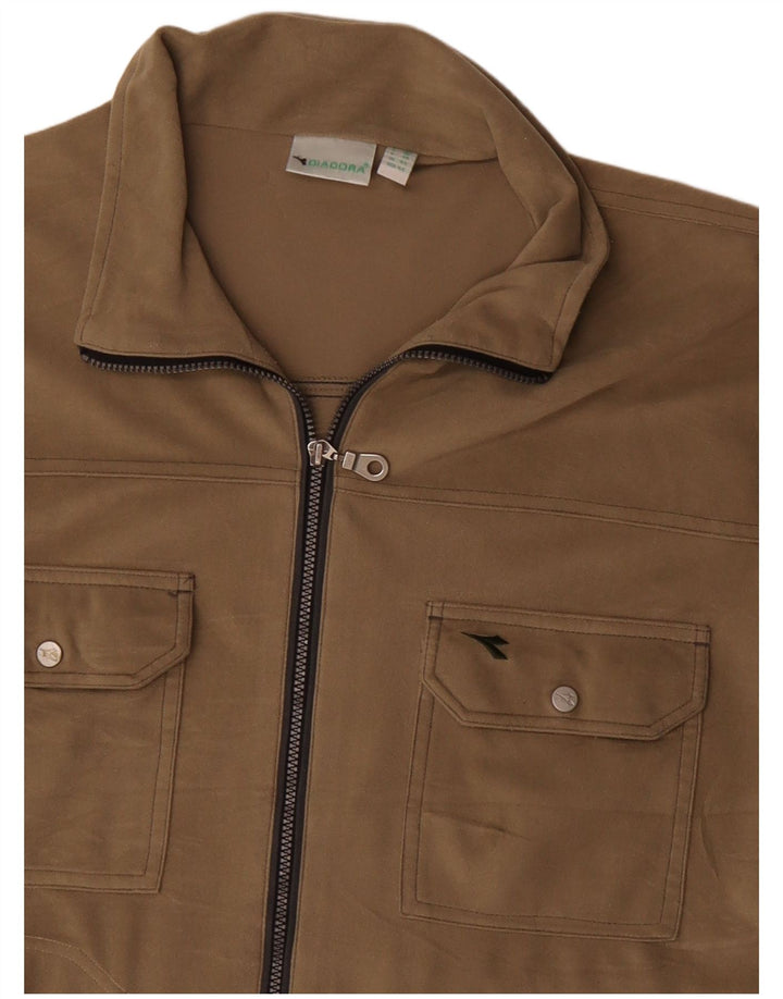 Diadora Chaqueta de chándal para hombre, talla 44, XL, color beige