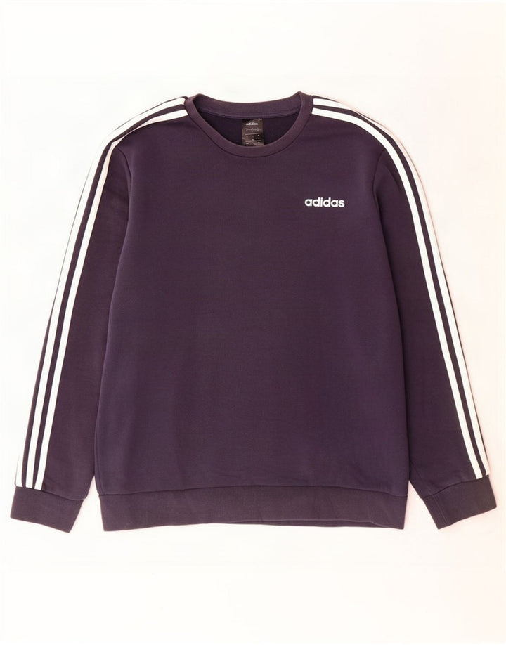 Adidas Hombre Sudadera Jumper Grande Azul Marino Algodón