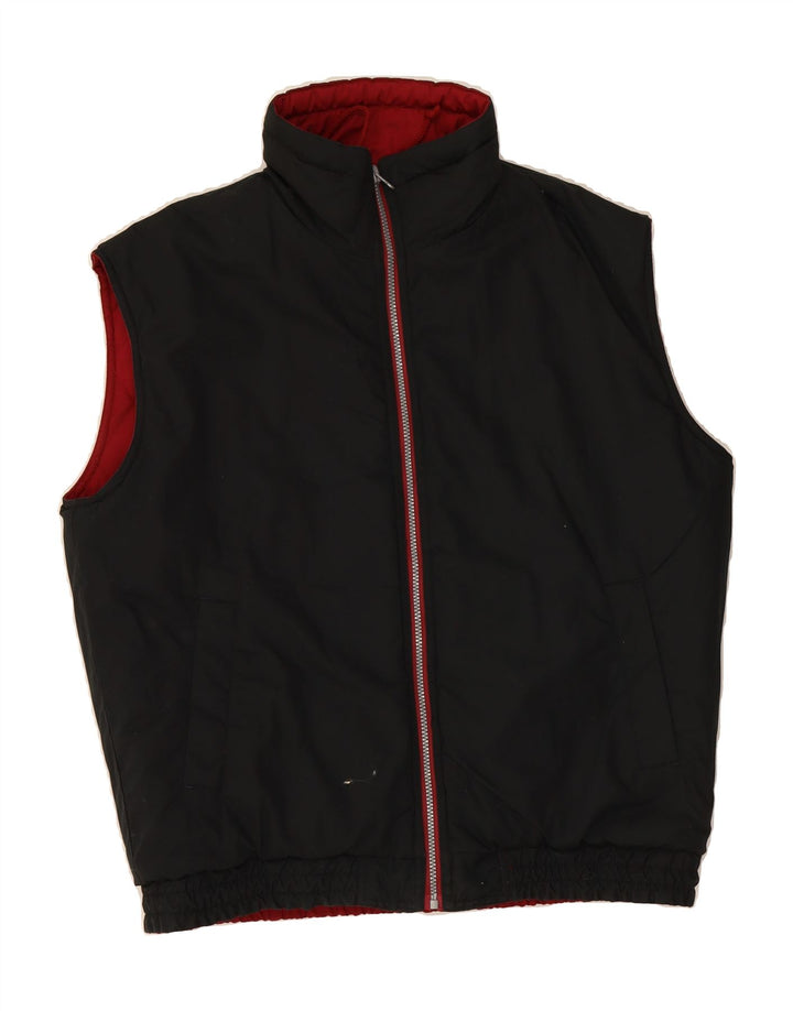 SHAMP Mens Reversible Gilet UK 38 Medium Red Colourblock Polyester Vintage Shamp and Second-Hand Shamp from Messina Hembry 