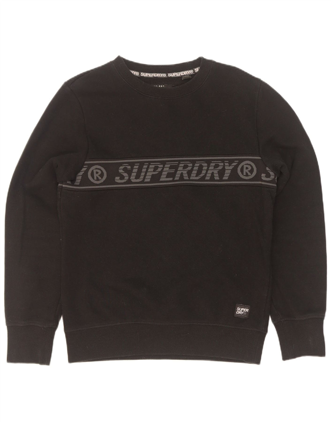 Superdry Sudadera Estampada Con Estampado De Algodón Negro Para Hombre