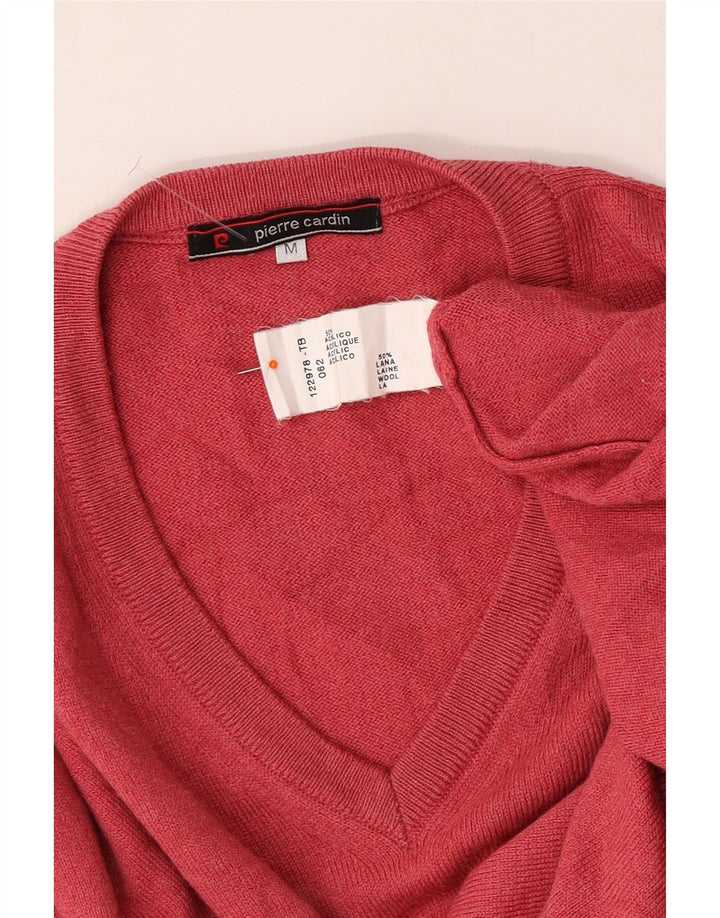 PIERRE CARDIN Jersey Con Cuello En V De Lana Roja Mediana Hombre