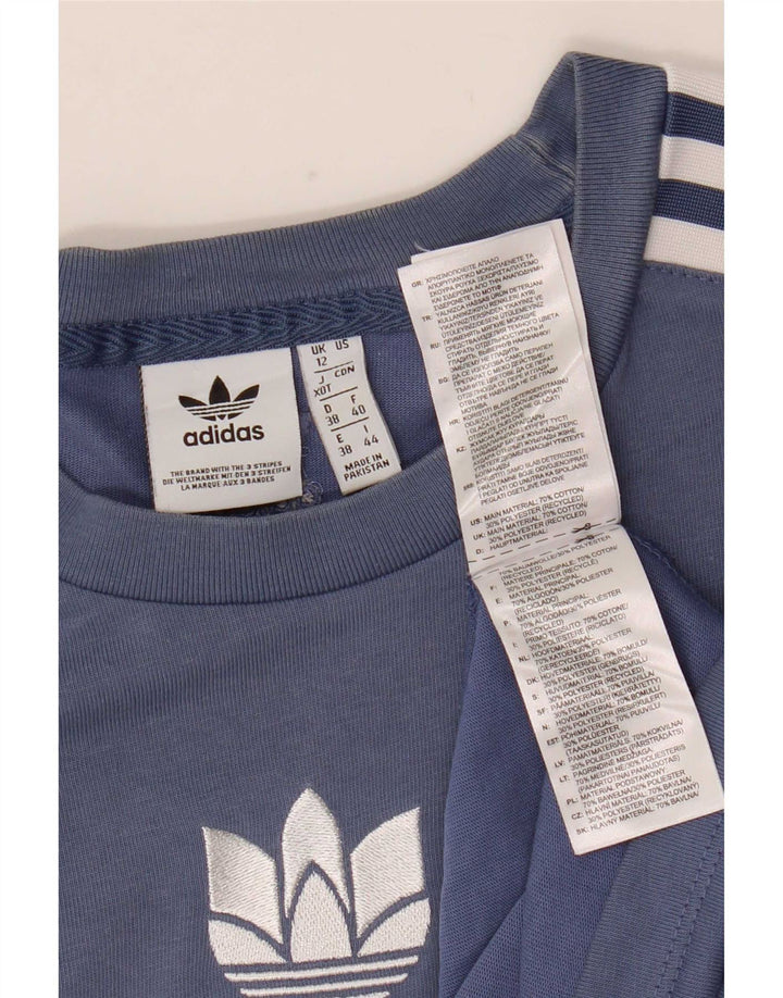 Adidas - Camiseta para mujer (talla 40), color azul medio, algodón