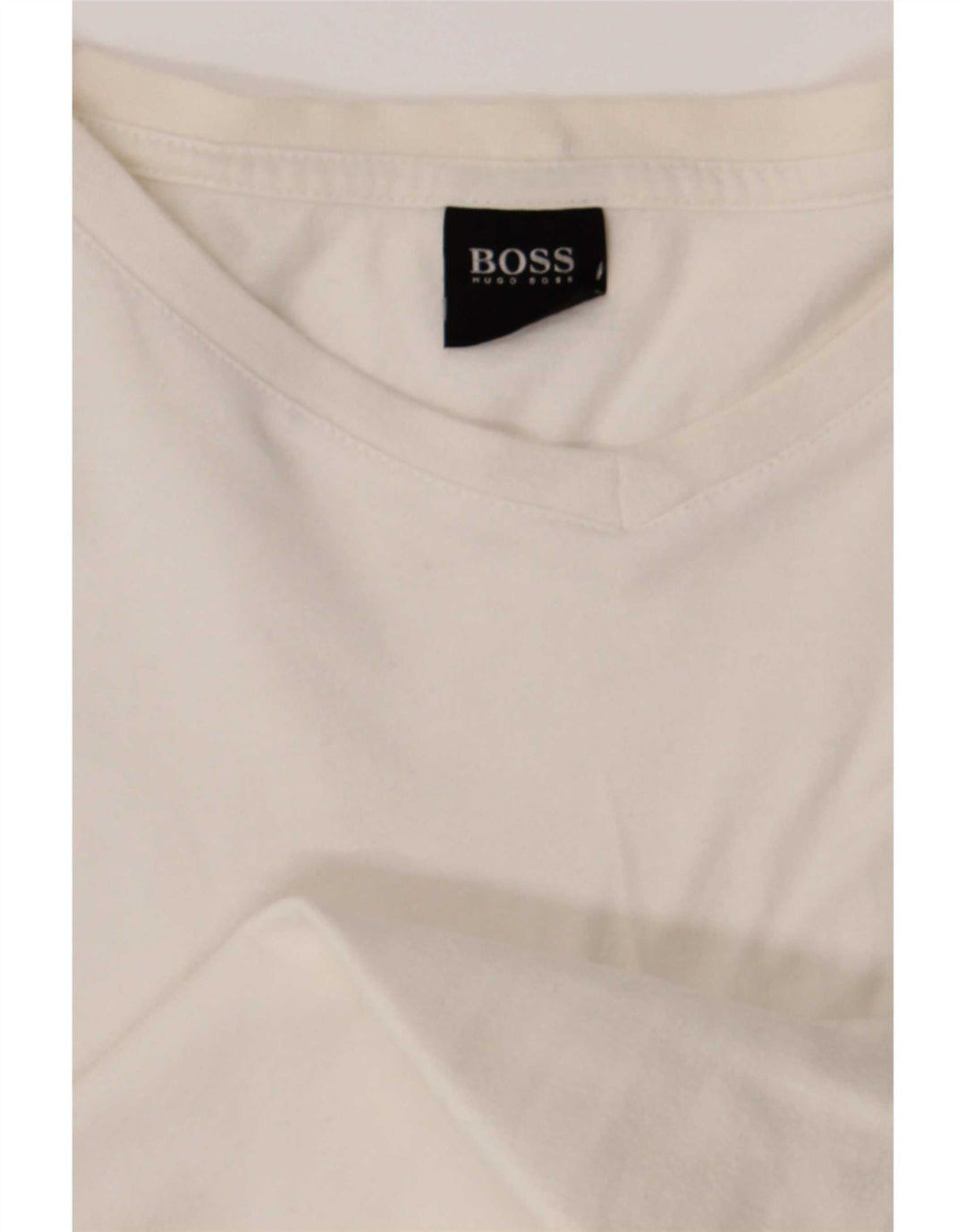 Hugo Boss Hombre Camiseta Top XL Blanco Algodón