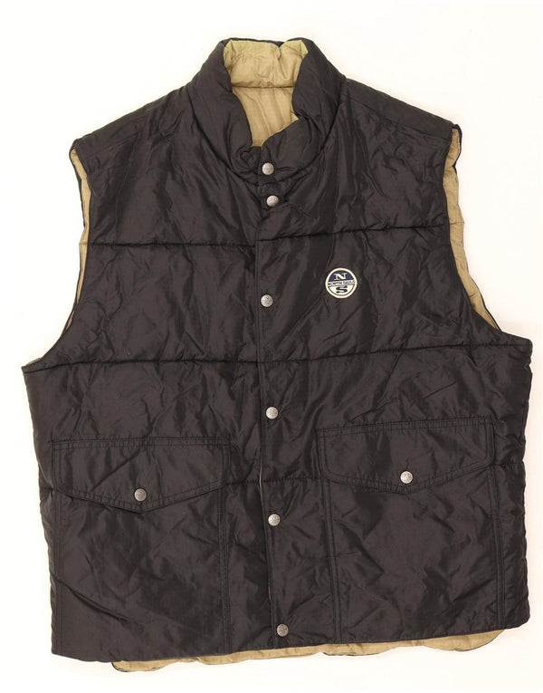 Chaleco acolchado reversible para hombre North Sails UK 40 Large Negro