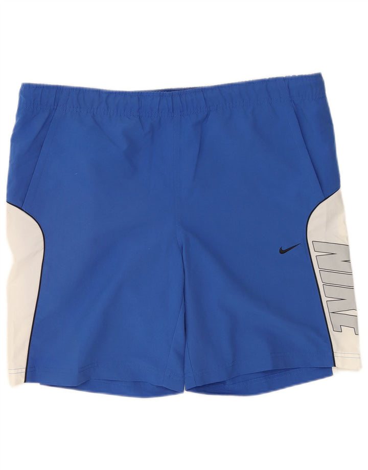 Pantalones cortos deportivos con estampado gráfico de poliéster en color azul medio para hombre Nike