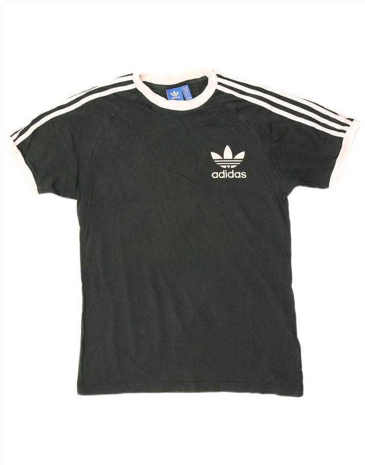 Adidas Hombre Camiseta Gráfica Top Algodón Verde Medio