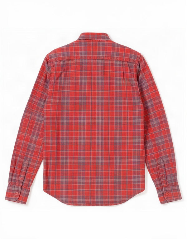 Superdry Camisa De Franela De Algodón Con Cuadros Rojos Grandes