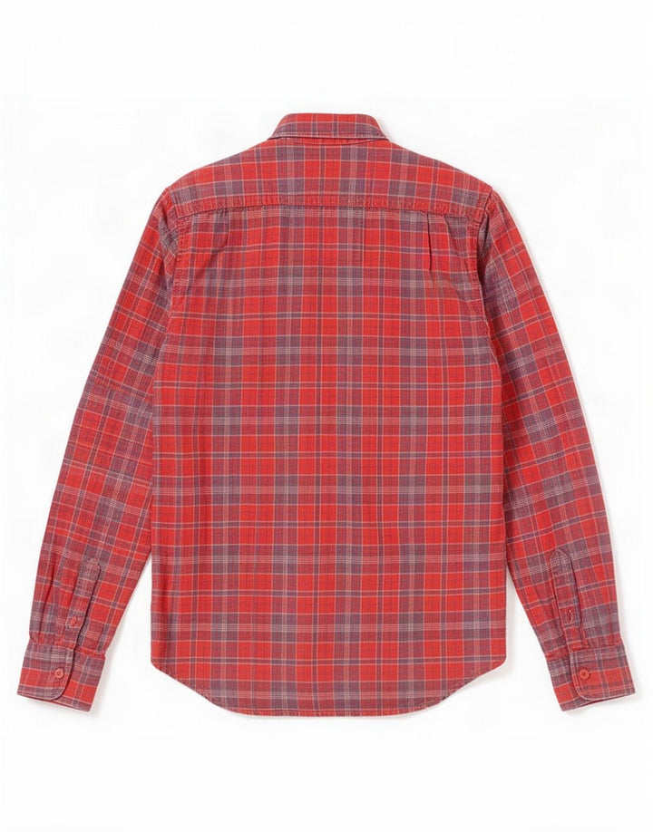 Superdry Camisa De Franela De Algodón Con Cuadros Rojos Grandes
