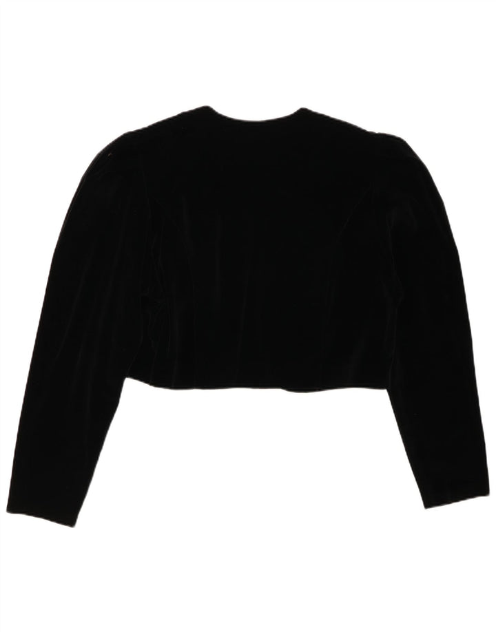 CHOU CHOU Top Bolero para Mujer UK 40 Grande Negro