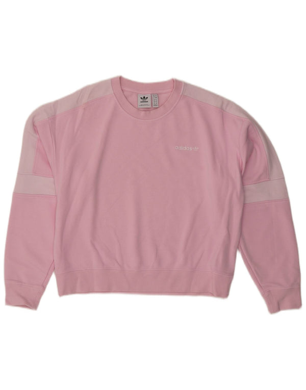 ADIDAS Sudadera extragrande para mujer, talla 8, color rosa pequeño