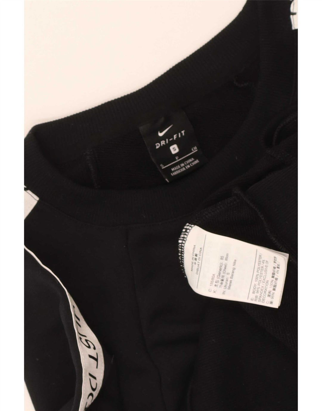 Nike - Sudadera extragrande con gráfico corto para mujer, talla 10, color negro