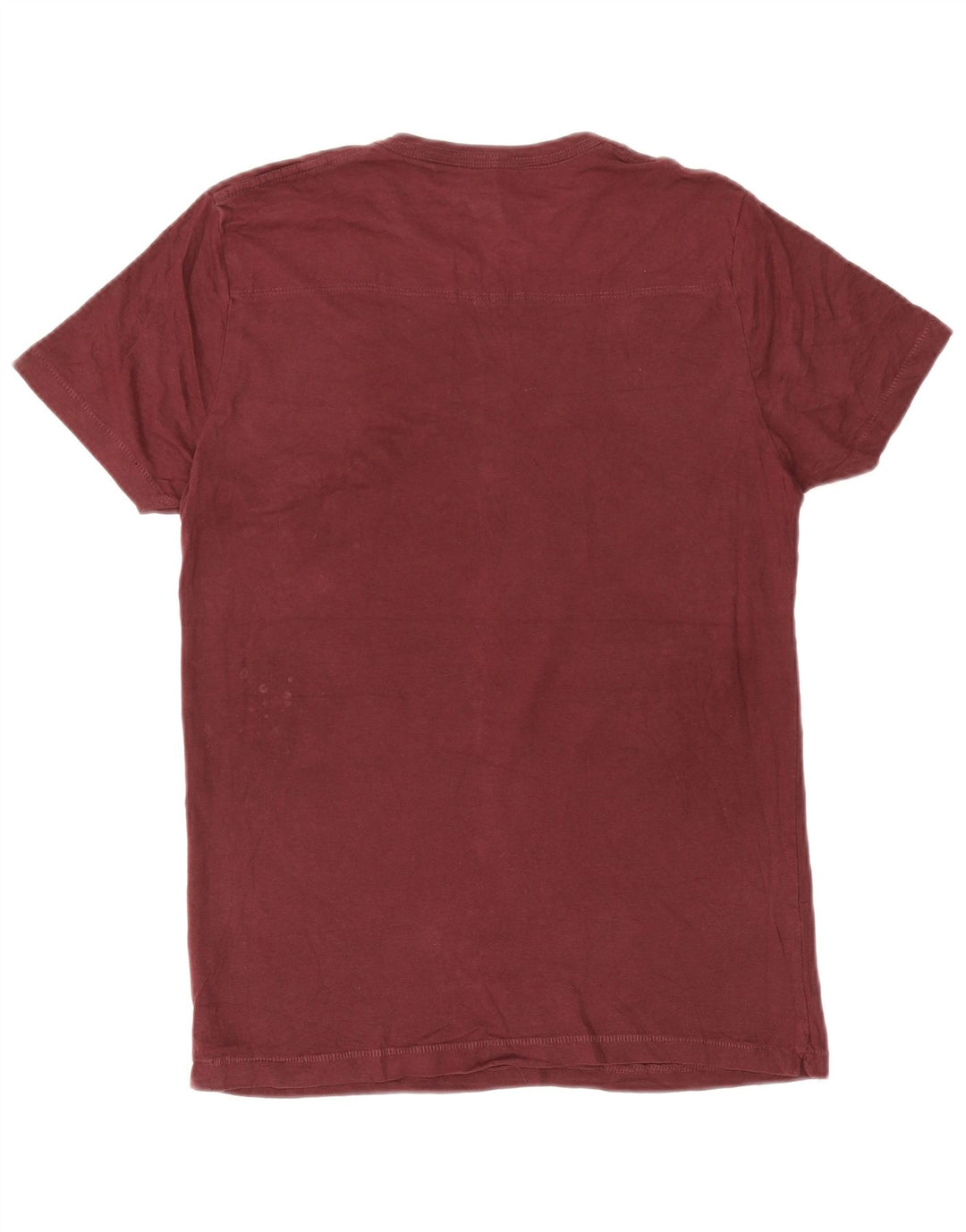 French Connection Camiseta para hombre Top Medium Borgoña Algodón