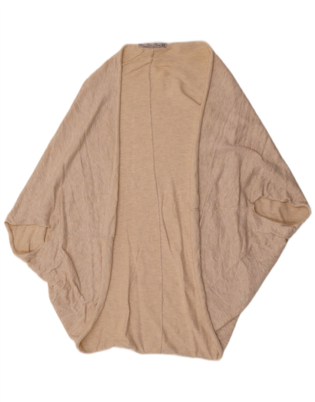 Zara Jersey Poncho Abierto para Mujer UK 44 Medio Beige