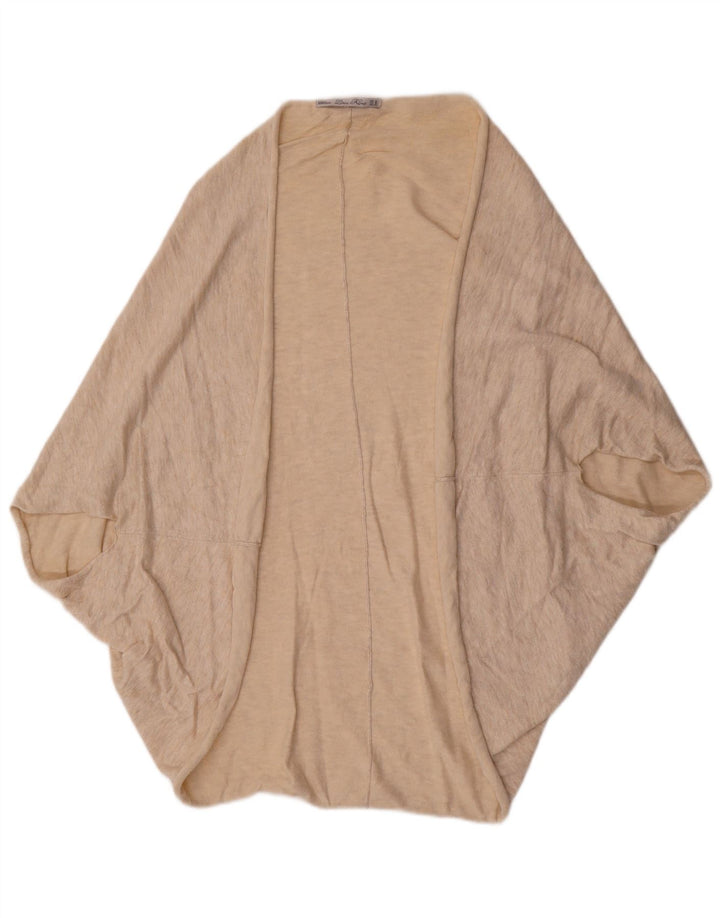 Zara Jersey Poncho Abierto para Mujer UK 44 Medio Beige