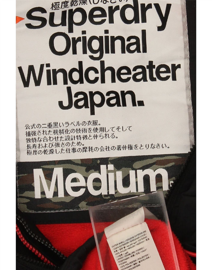 Superdry Chaqueta Cortavientos Gráfica para Mujer UK 44 Mediano Negro