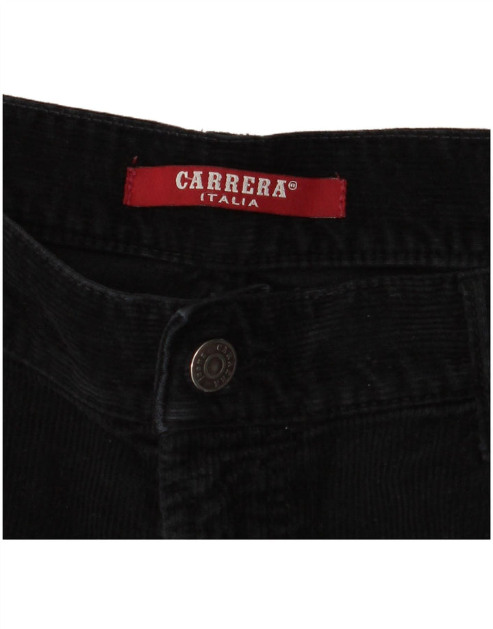 CARRERA Pantalón recto de pana para hombre W34 L31 Negro