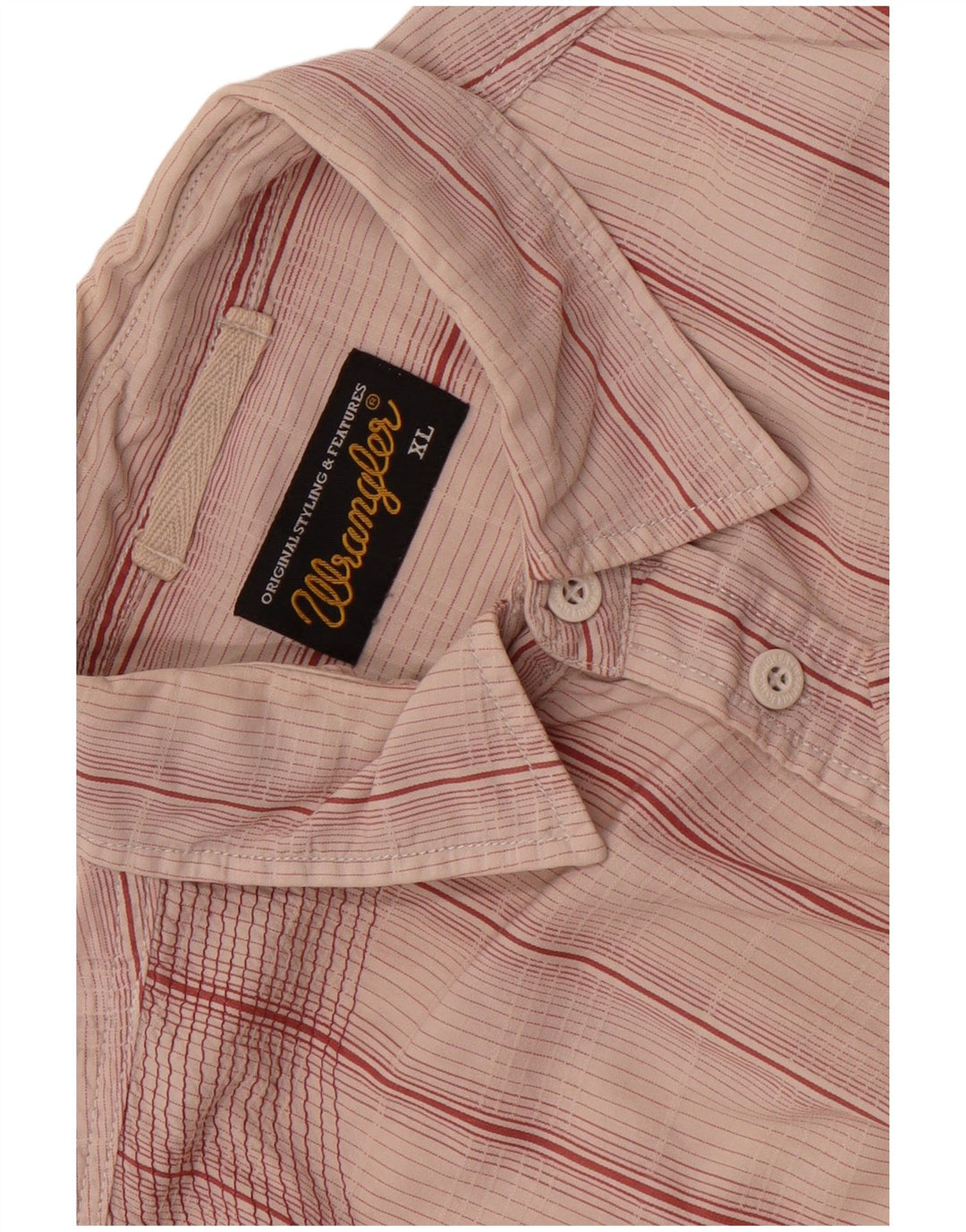 Wrangler Camisa Manga Corta Hombre XL Rosa Rayas